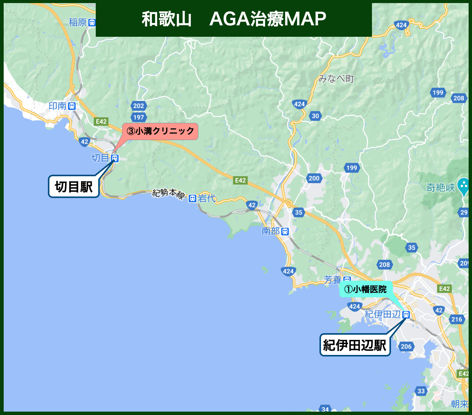 和歌山AGA治療MAP