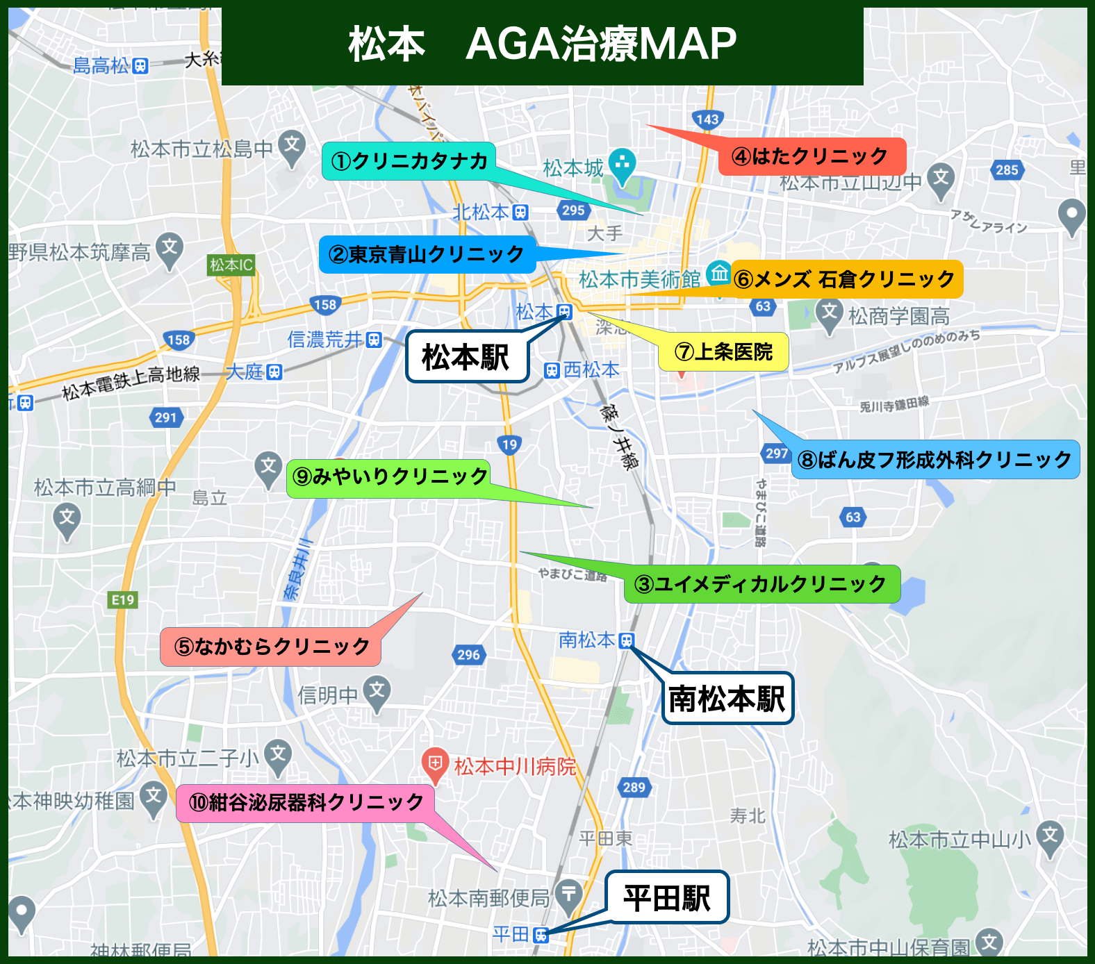 松本AGA治療MAP