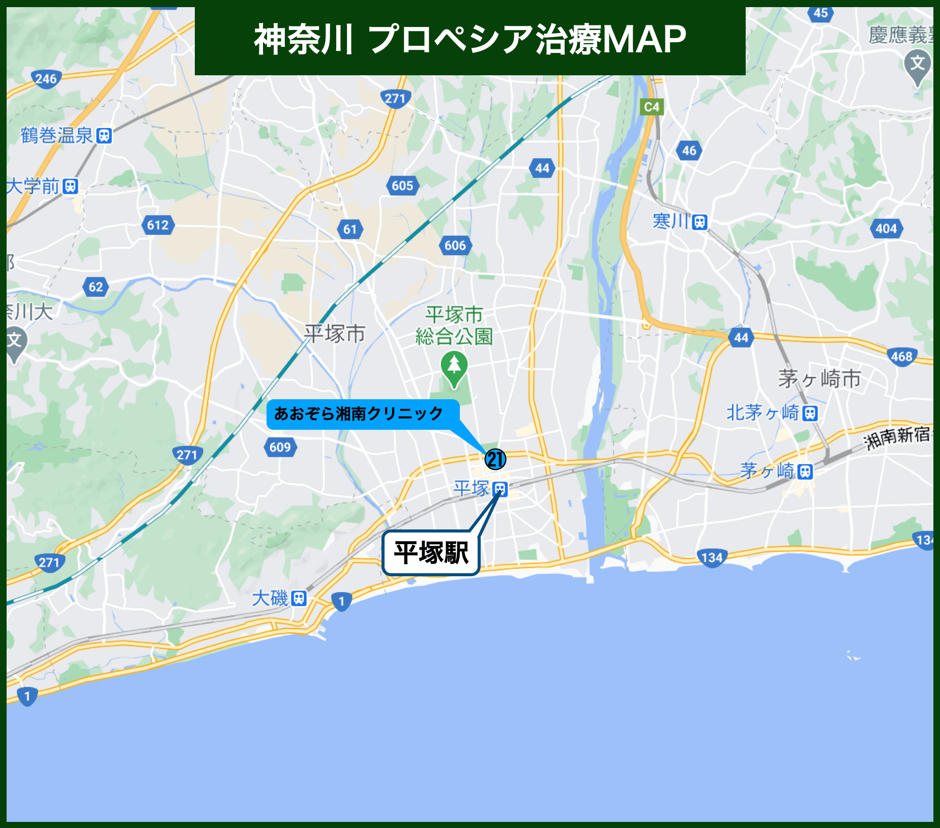 神奈川 プロペシア治療MAP