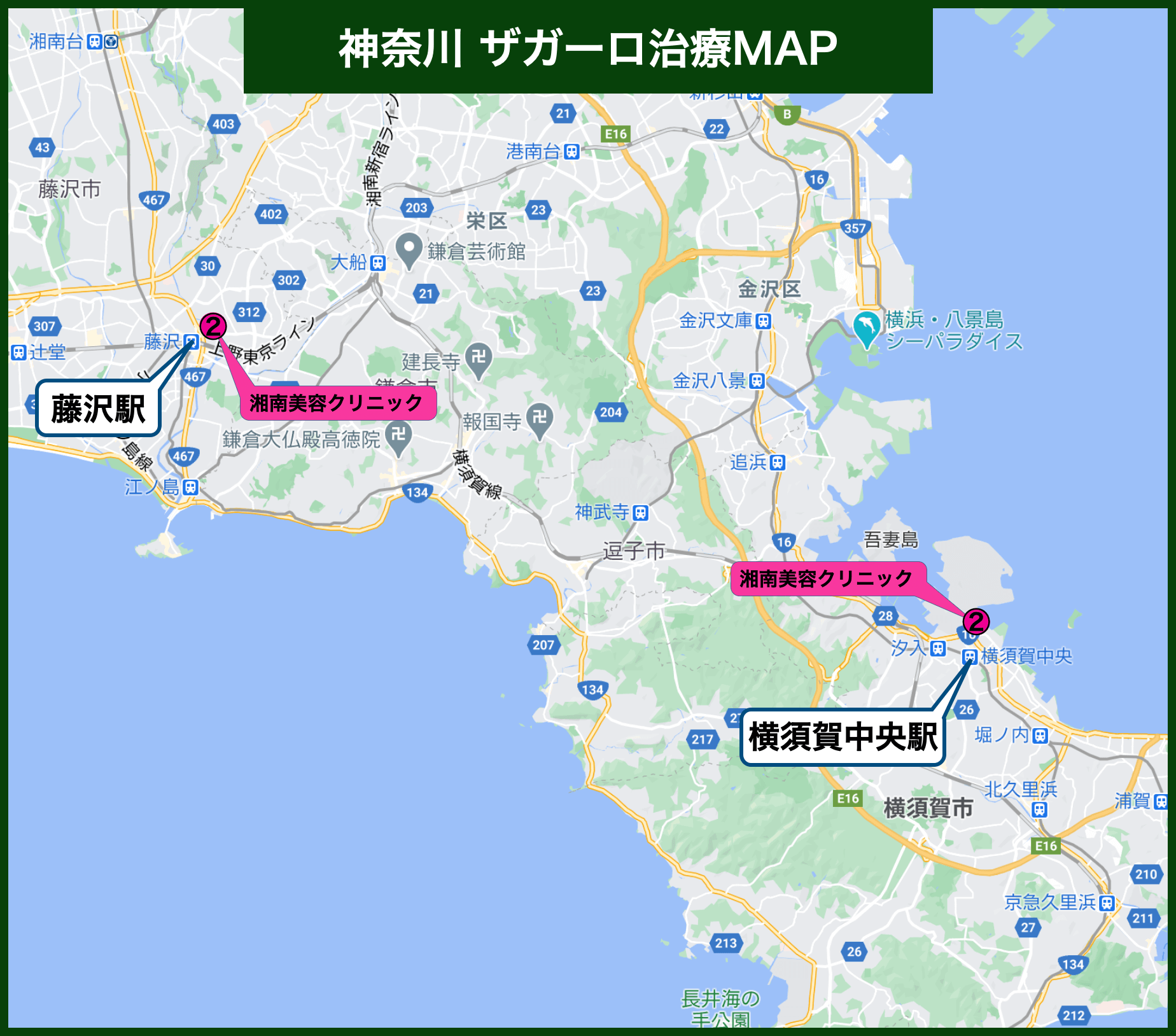 神奈川ザガーロ治療MAP