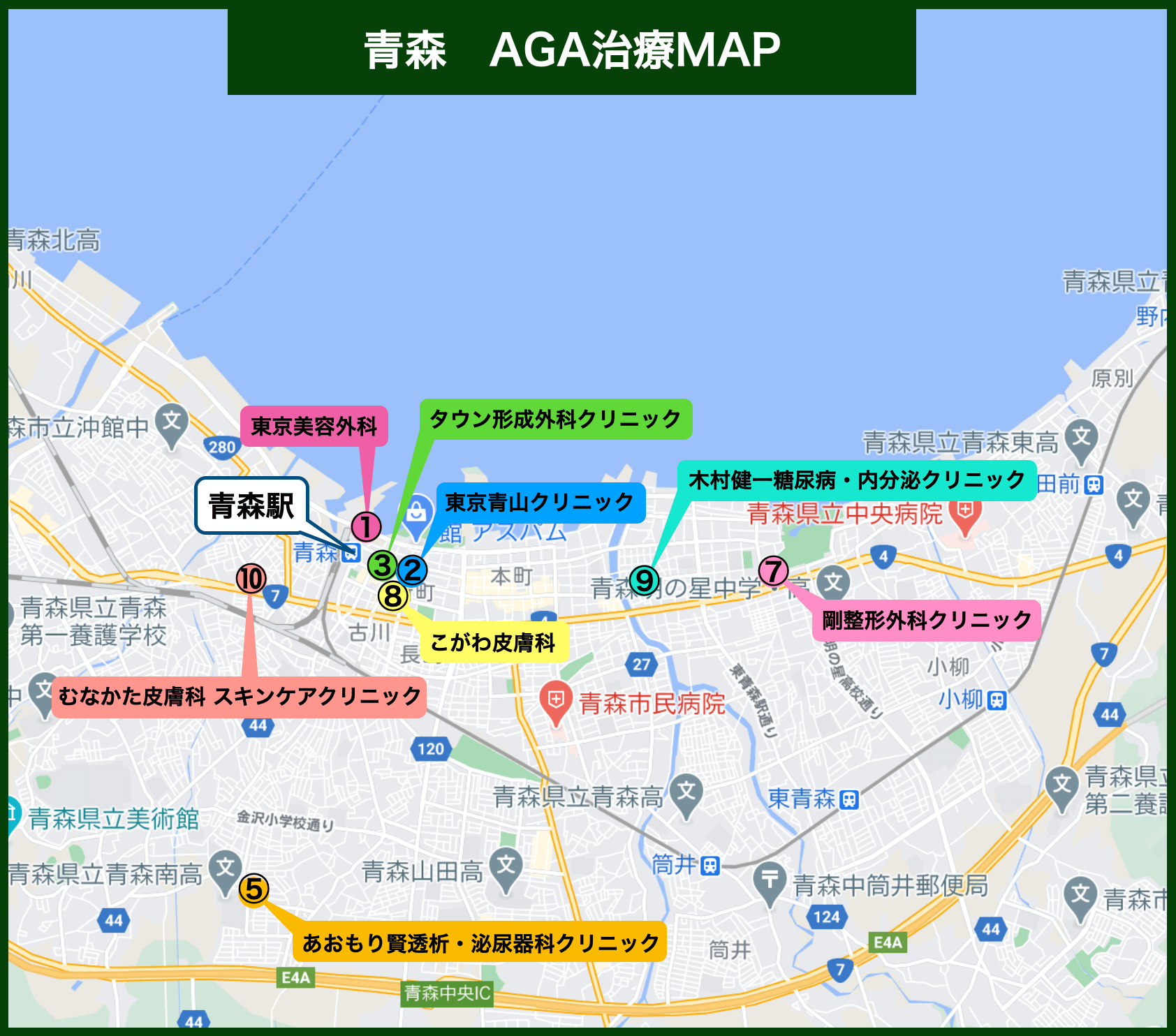 青森AGA治療MAP