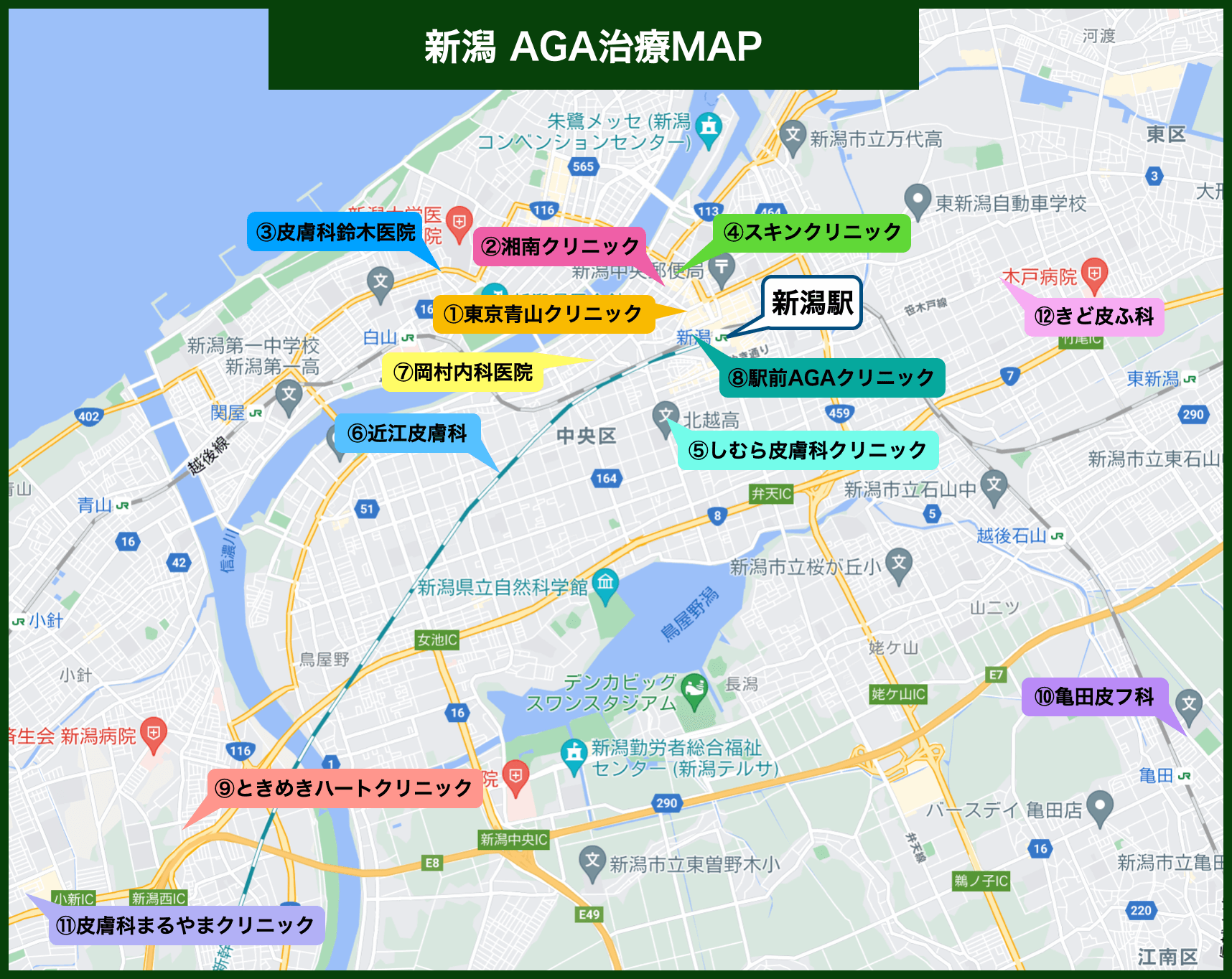 新潟AGA治療MAP