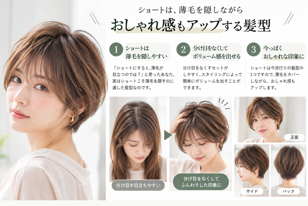 ショートヘアで薄毛ケア 